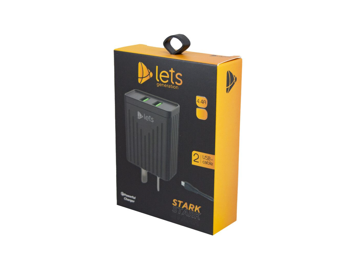 CARGADOR LETS – 2 USB + CABLE TIPO C