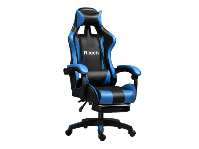 SILLA GAMER-TECH CON APOYA PIES
