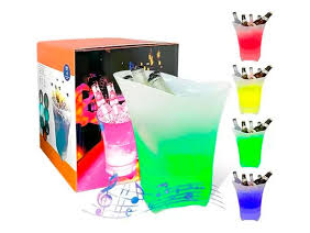 FRAPERA HIELERA CON PARLANTE BT MUSICA - LUCES RG LED