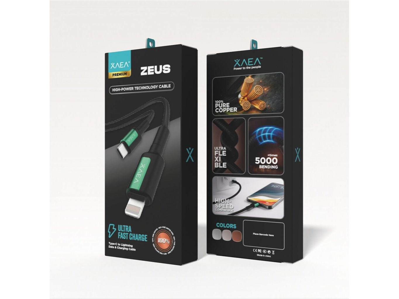 CABLE ZEUS TIPO C-LIGHTNING