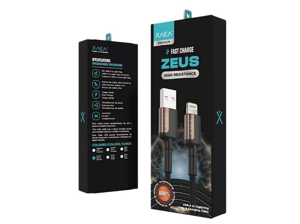 CABLE USB LIGHTNING  – ZEUS – XAEA