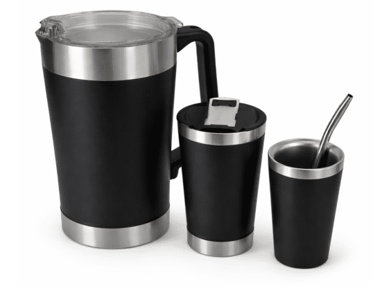 SET TERMICO C/TAPA JARRA 1.9L + VASO 0.5L + MATE 0.14L C/BOMBILLA