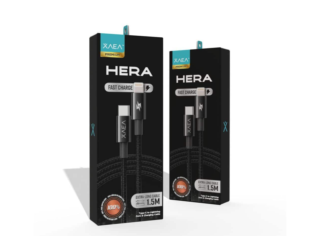 CABLE TIPO C LIGTHNING  HERA – XAEA – NEGRO