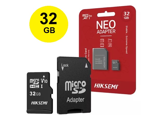 MICROSD 32GB HIKSEMI CLASE 10 CON ADAPTOR