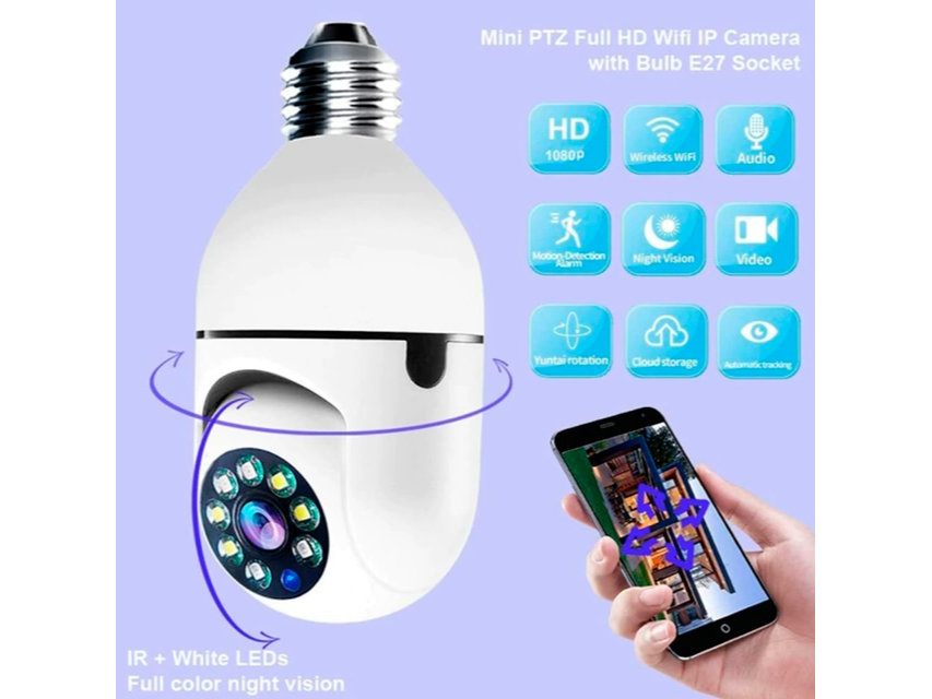 CAMARA FOCO 360° WIFI FHD 1080P