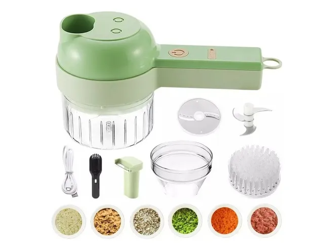 FOOD CHOPPER TRITURADOR DE VERDURAS 4 EN 1 CON BATERIA