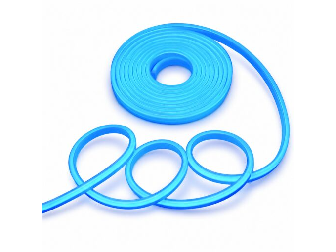 TIRA LED NEON 12V CON FUENTE (5 mts) AZUL