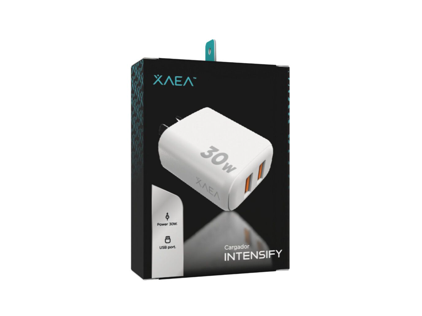 CARGADOR 220V MODO-A015 INTENSIFY – 2USB + CABLE TIPO C