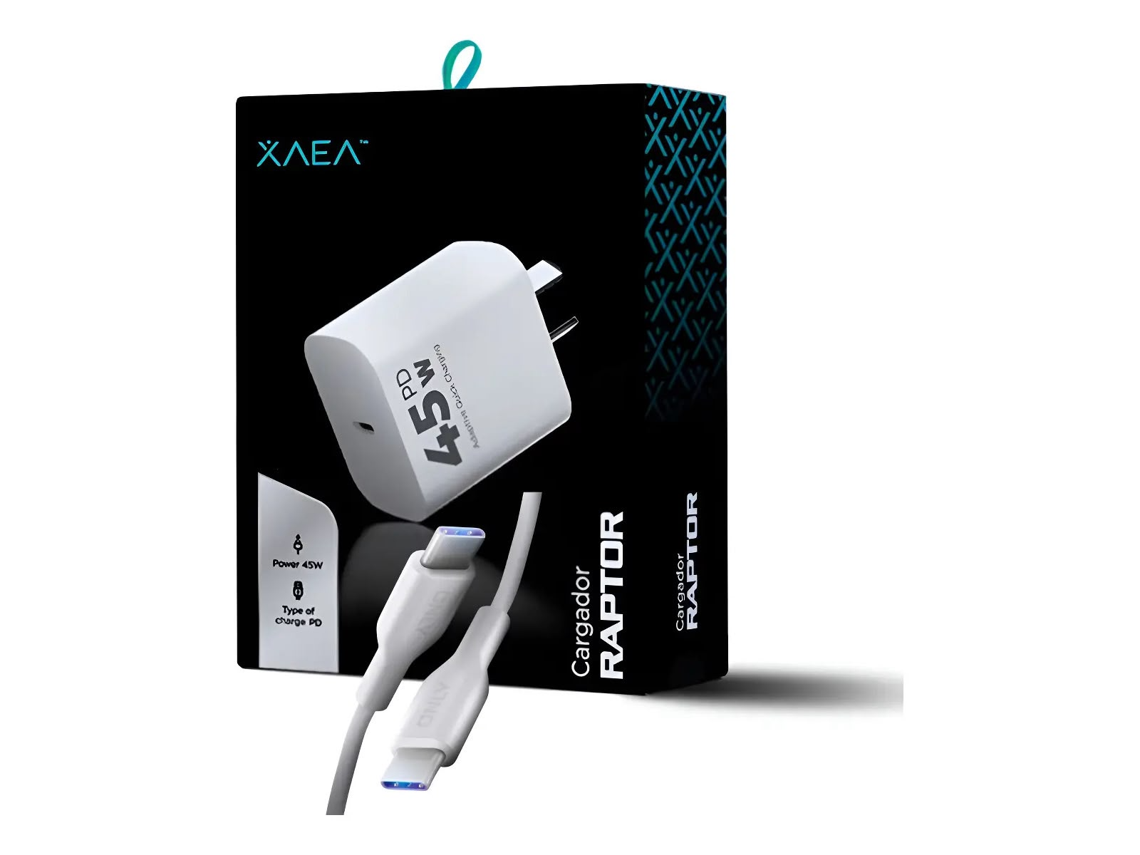 CARGADOR RAPTOR 220V C+ USB TIPO C 5.1a CARGA RA´PIDA 45W 9V