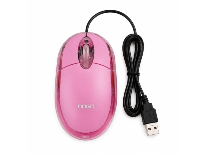 MOUSE CON CABLE ROSA NG