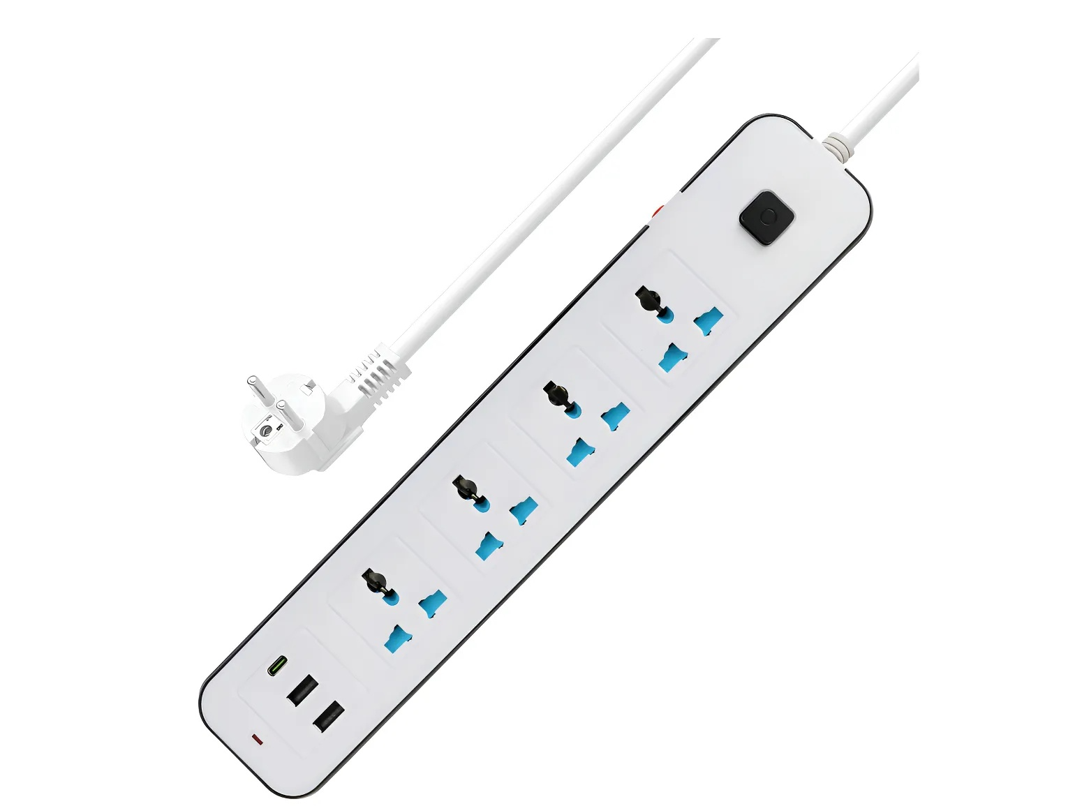 ZAPATILLA/ PROLONGADOR 4 TOMAS + 2 USB + TIPO C PD ALARGUE CON TECLA