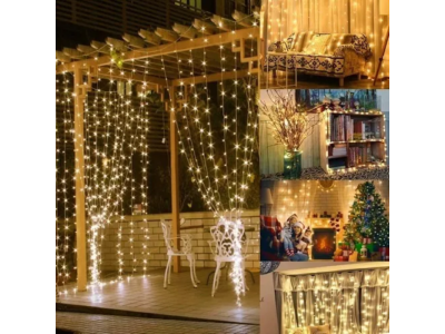 CORTINA LLUVIA CALIDA 300 LEDS 3X3MTS