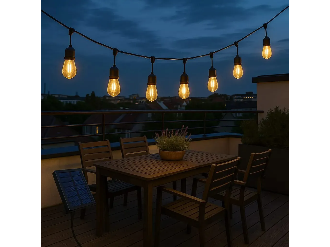 GUIRNALDA FOCOS 5MTS SOLAR