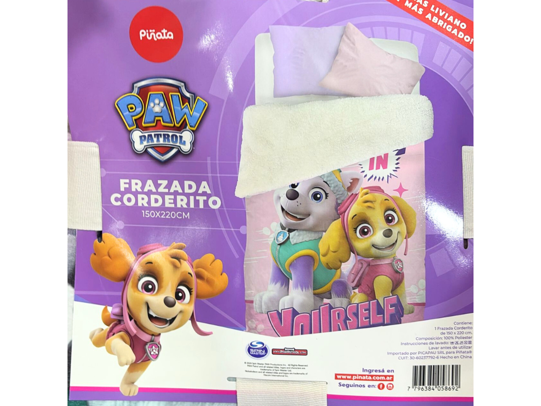 Frazada Piñata con Corderito "Paw Patrol"