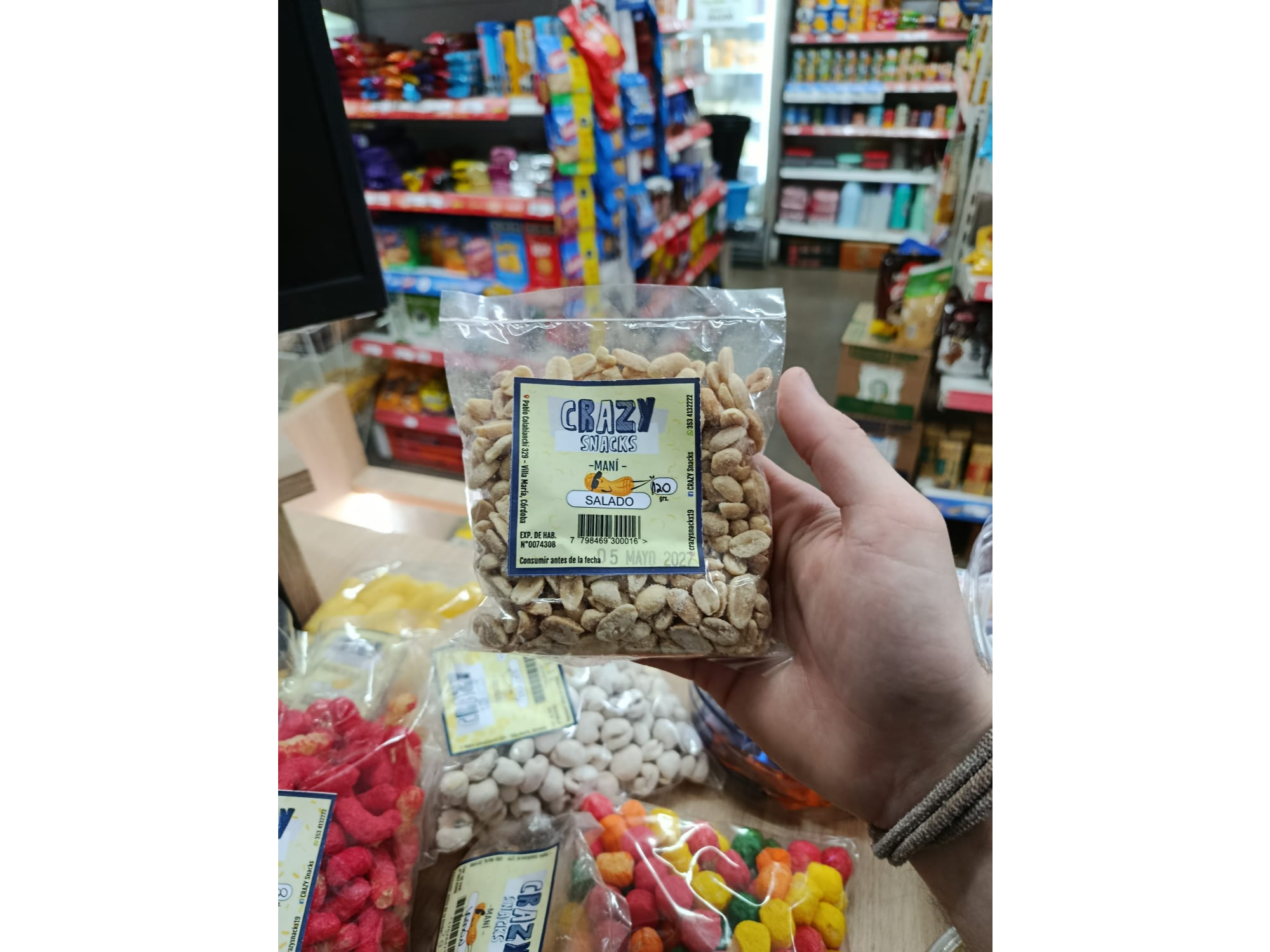 Mani pelado Crazy snacks x120gr