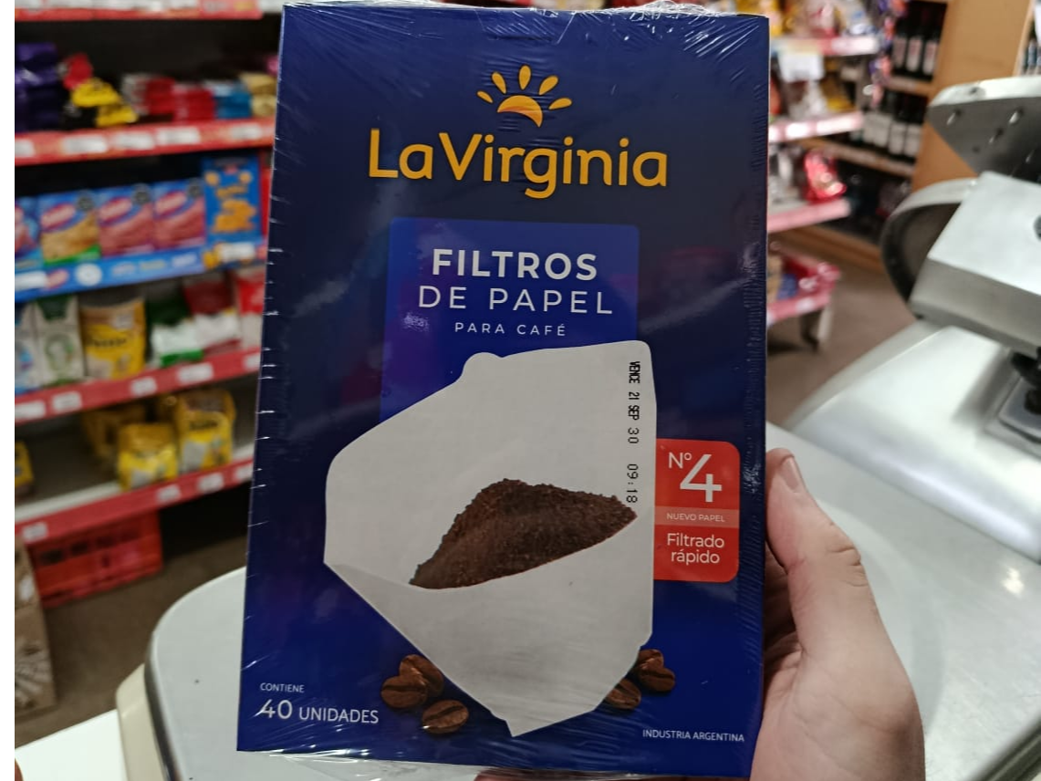 Filtros de papel p/cafe x40un