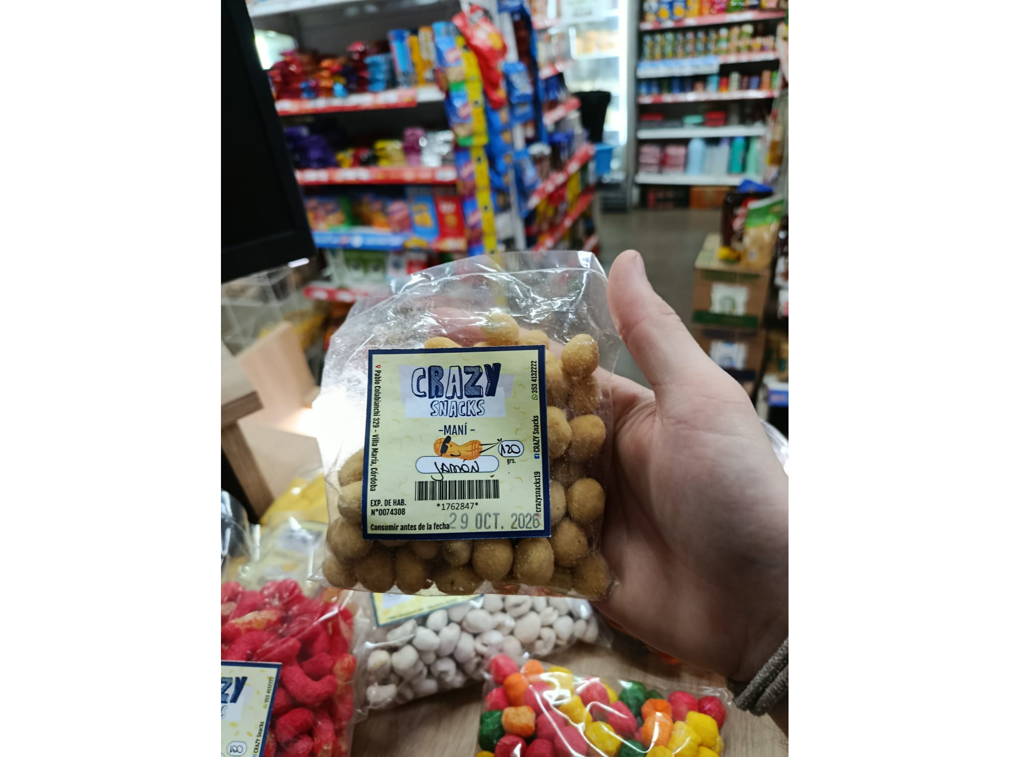 Mani saborizado Crazy snack x120gr