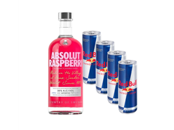 Absolut saborizado + 4 Red Bull 250ml