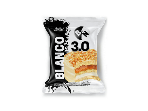 Alfajor blanco y negro blanco triple