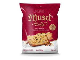 Pan dulce mussel con frutas 500gr