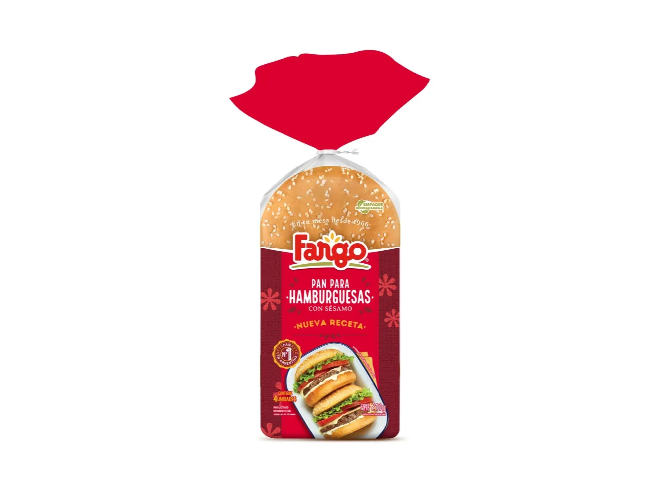 Pan Fargo hamburguesa x4