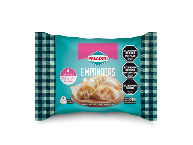 Empanadas paladini x4 jamon y queso