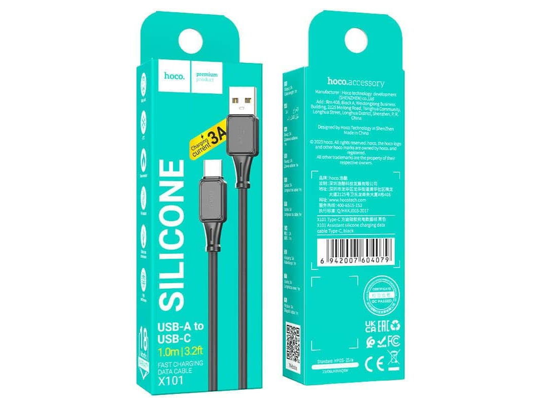 CABLE HOCO USB-A A TIPO C – X101 ASSISTANT SILICONE