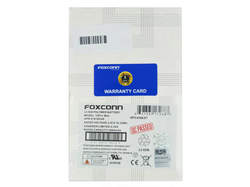 BATERIA IPHONE 13 PRO FOXCONN SLIM S/FLEX