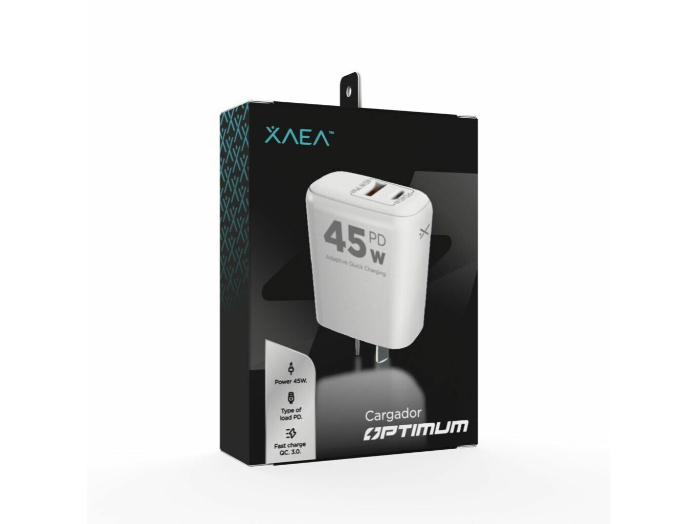 CARGADOR 220V MODX-B016 OPTIMUM – 5A – 1USB + TIPO C – XAEA