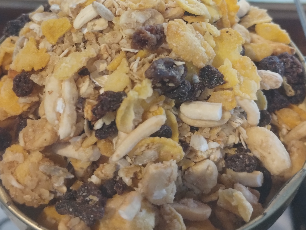 Granola con pasas de uva