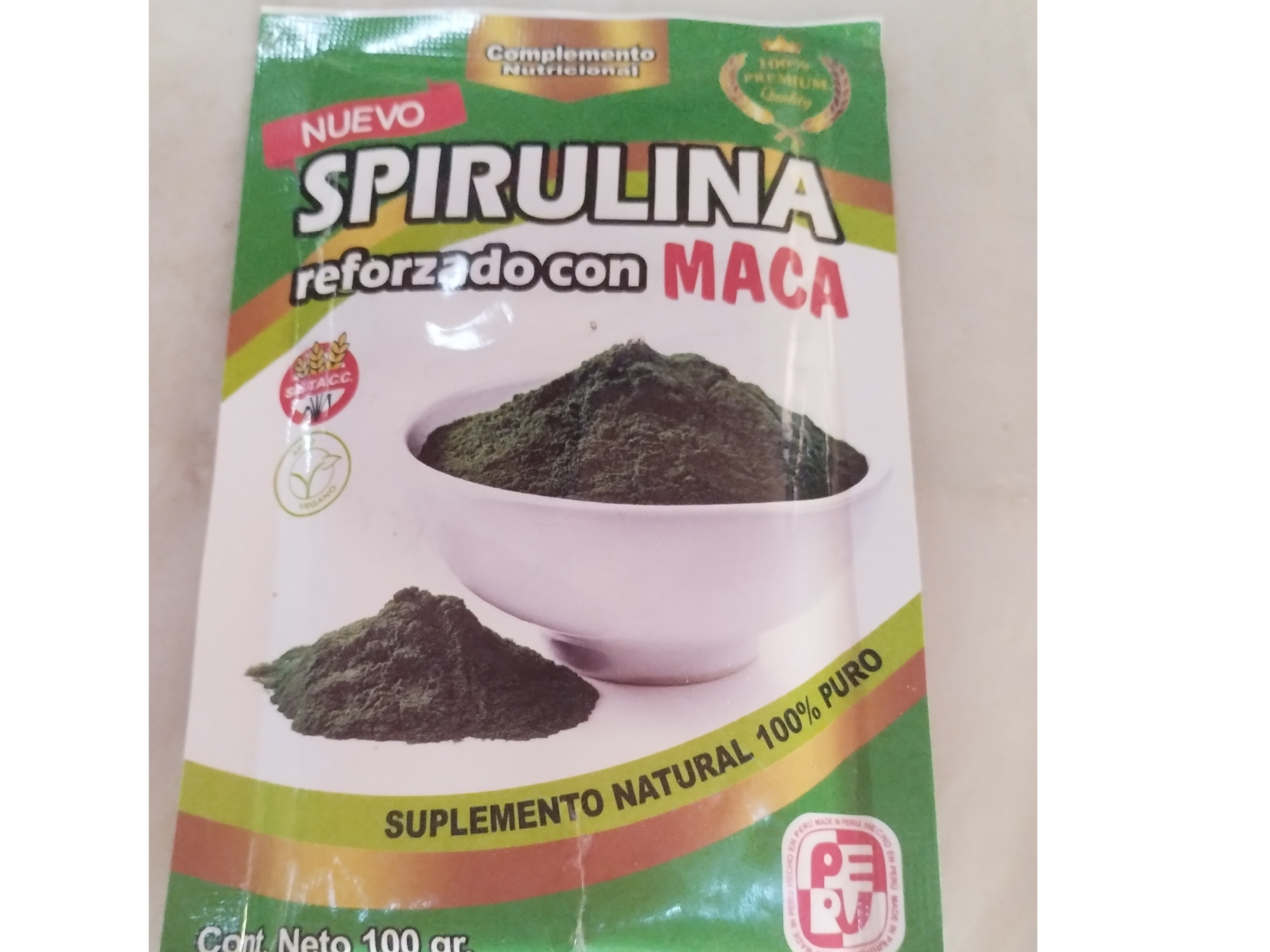 Spirulina reforzada con Maca