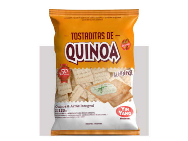 TOSTADITAS de QUINOA y ARROZ INTEGRAL X 120 gr - YIN YANG