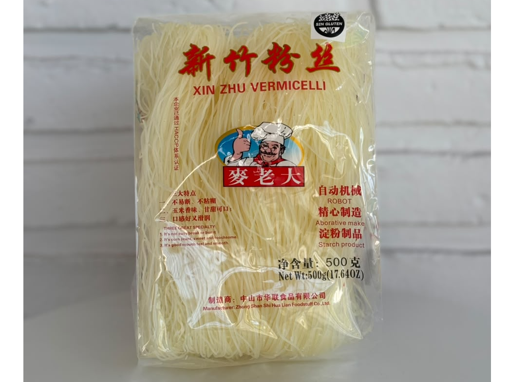 FIDEOS DE ARROZ FINOS SIN GLUTEN 500G XIN ZHU