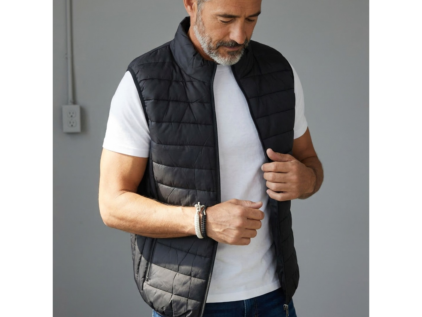 Chaleco s/ Piel Negro