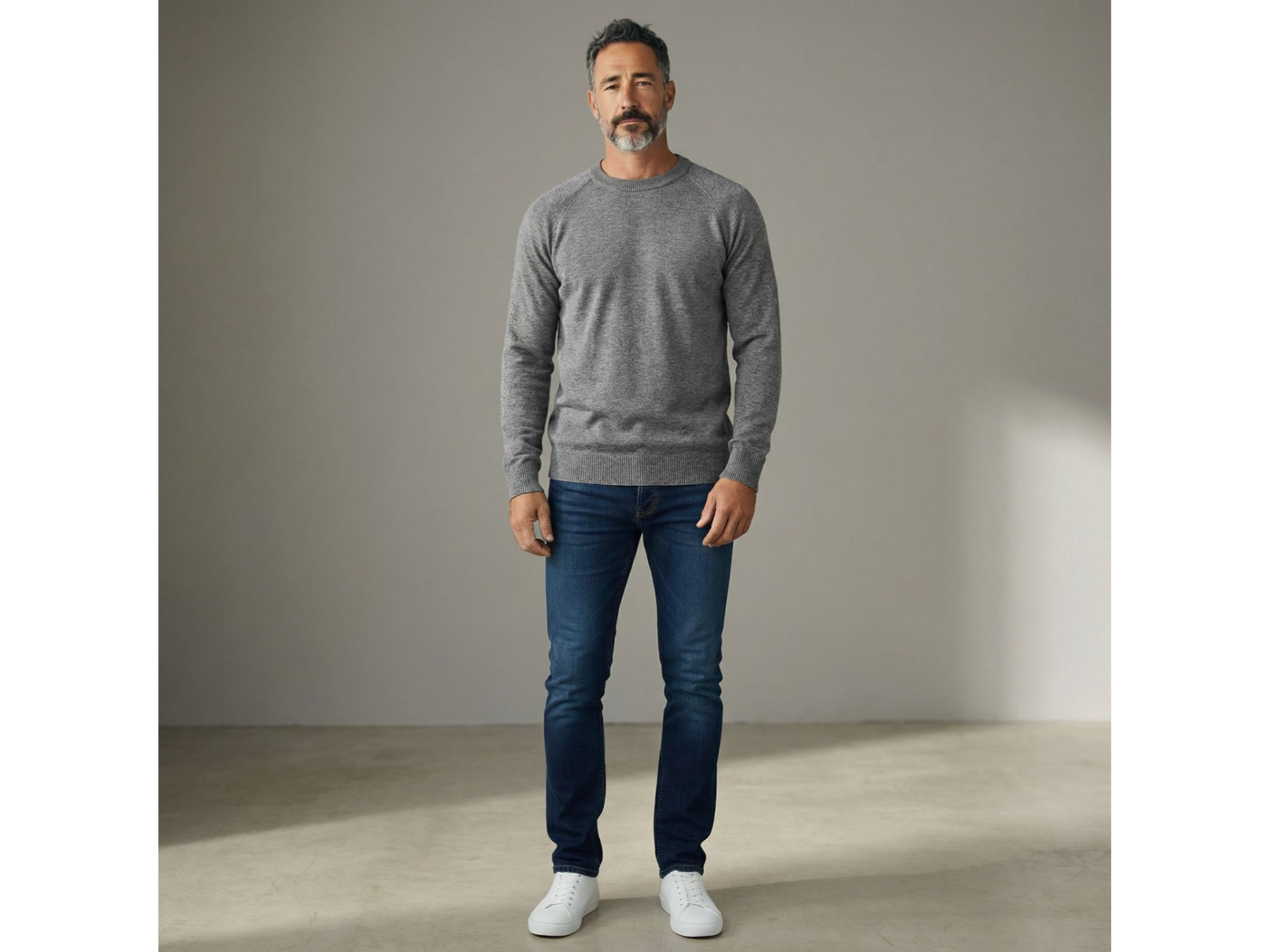 Sweater Liso Premium Gris 5791