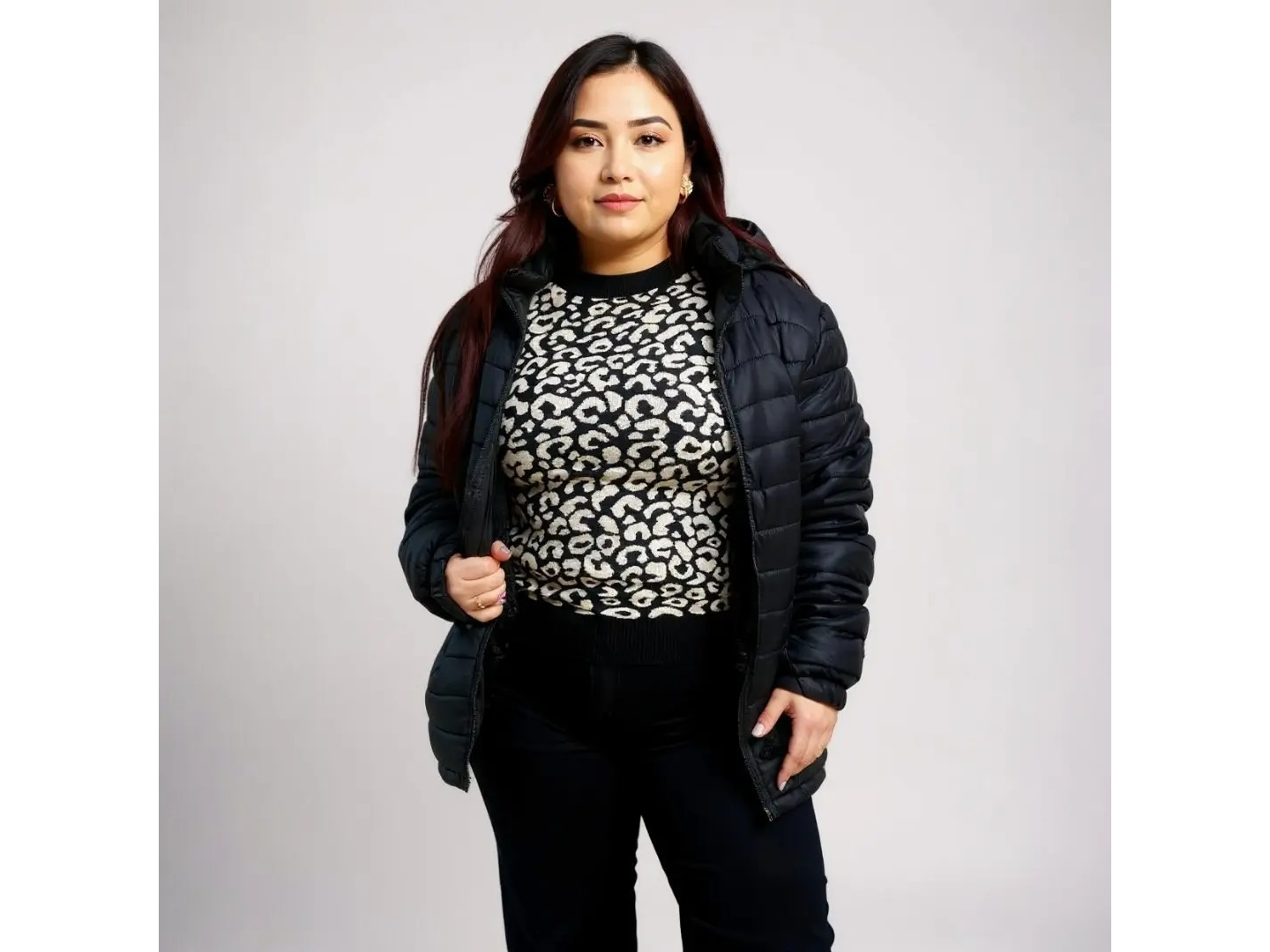 Campera negra  talle plus