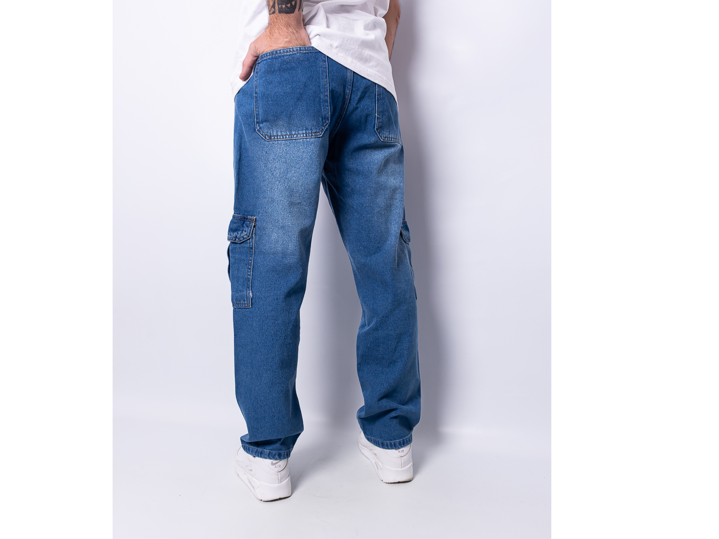 Jean Cargo Carpintero Azul