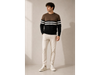 Sweater Rayado Marron 5719