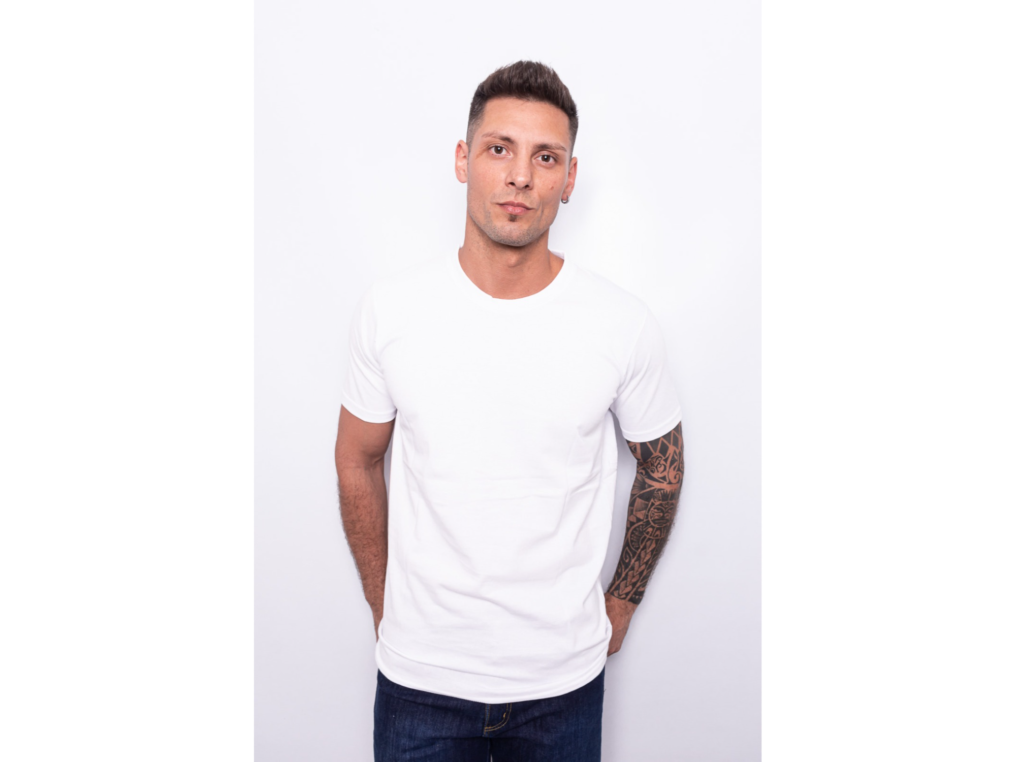 Remera Algodon Premium Lisa Blanco