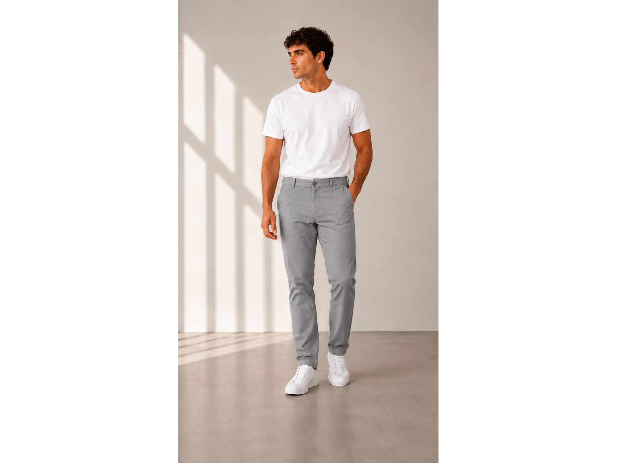 Pantalon Chino Algodon y spandex Premium