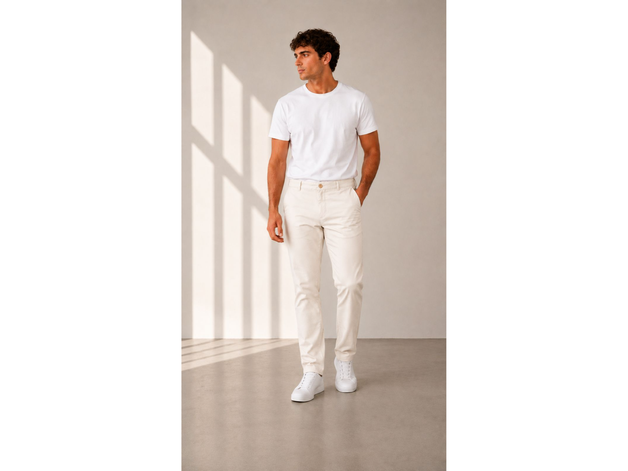 Pantalon Chino Algodon y spandex Premium