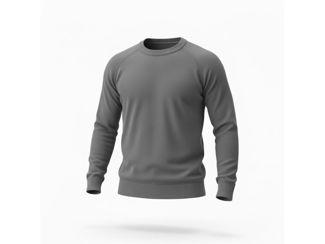 Sweater Liso Premium Gris Topo 5791