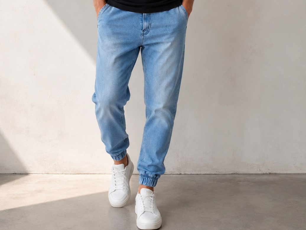 Jeans Jogger con puño de Kokdenim