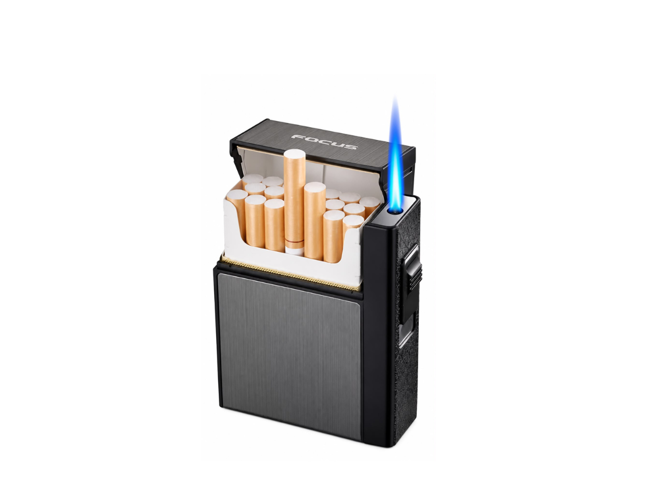 CIGARRERA 20 CIGARRILLOS FOCUS CON ENCENDEDOR GAS