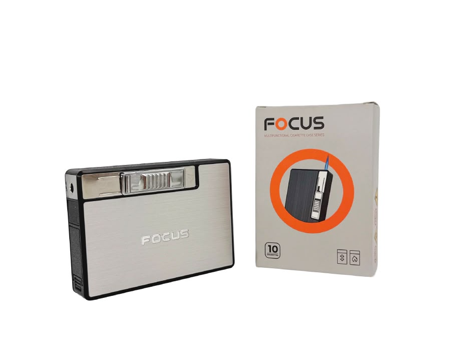 CIGARRERA 10 CIGARRILLOS FOCUS CON ENCENDEDOR GAS