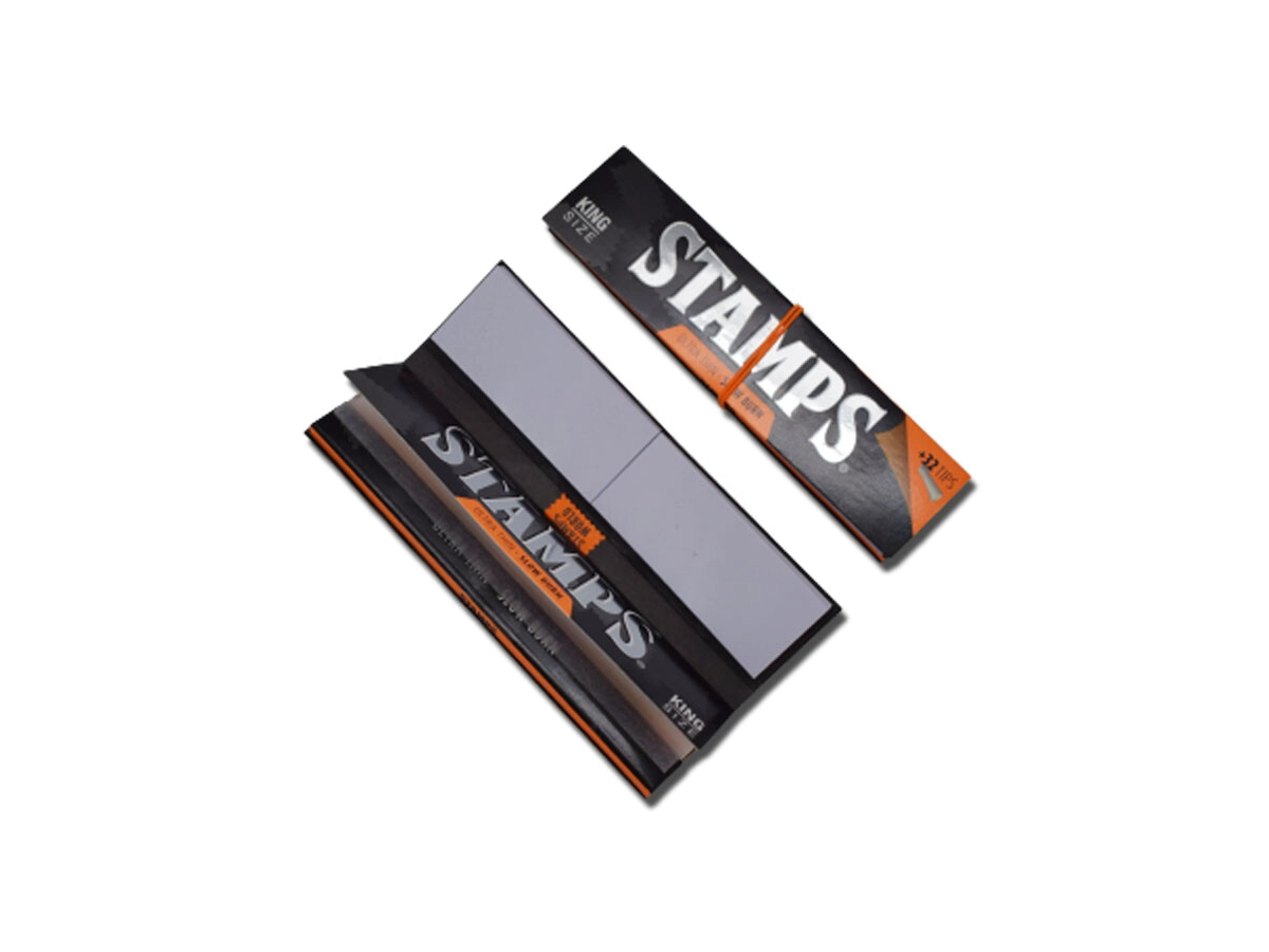 PAPEL STAMPS KING SIZE BLACK + TIPS ELASTICO