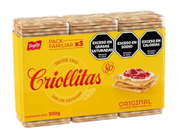 GALLETA CRIOLLITAS ORIGINAL X 3 UNIDADES