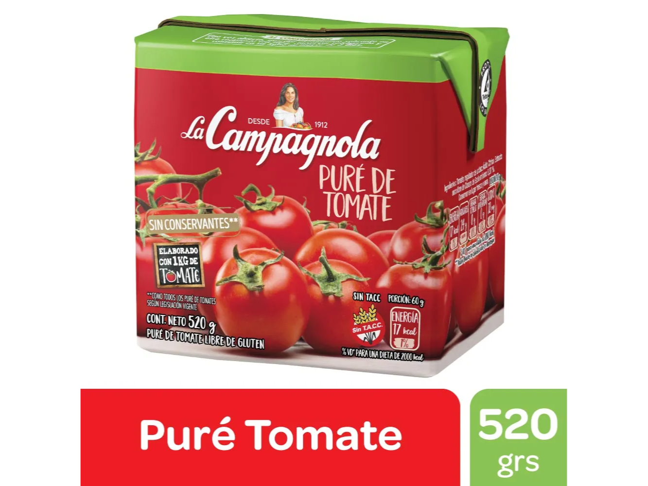 PURE TOMATE LA CAMPAGNOLA X 520g