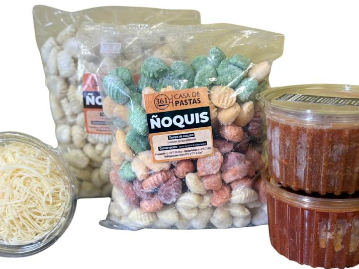 COMBO   ÑOQUIS  1 KG + SALSA + QUESO