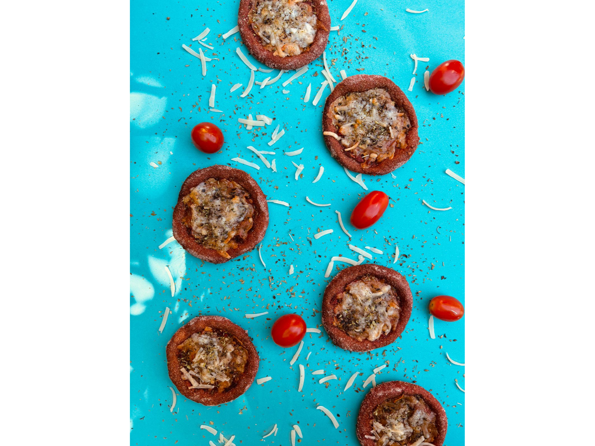 Mini Pizzetas Integrales de Remolacha